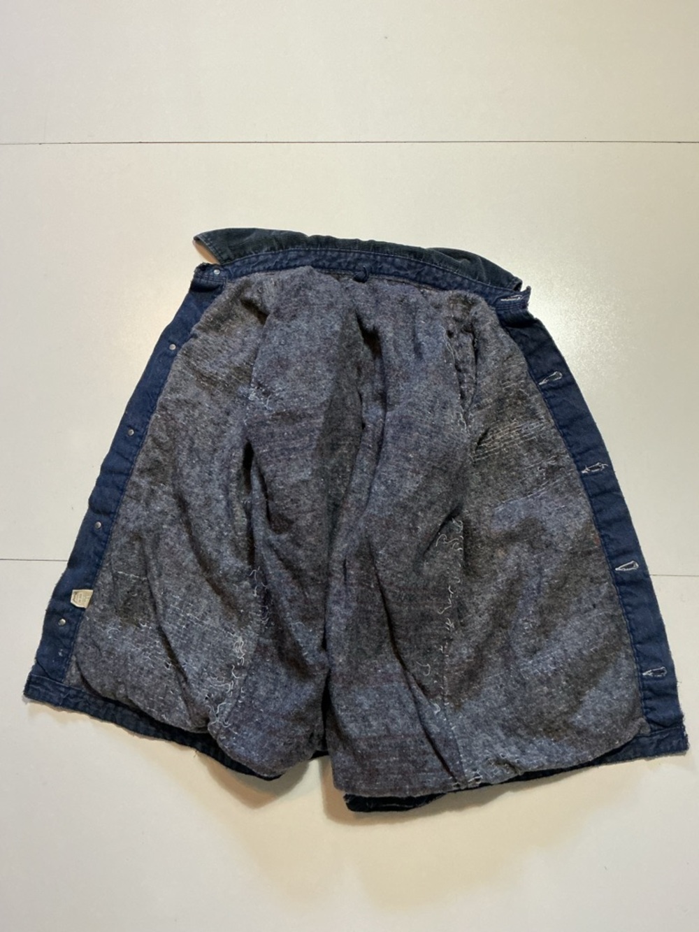 Vintage 70s Wrangler Blanket Lined Workwear Denim Chore Jean USA Made Jacket - Picture 2 of 16